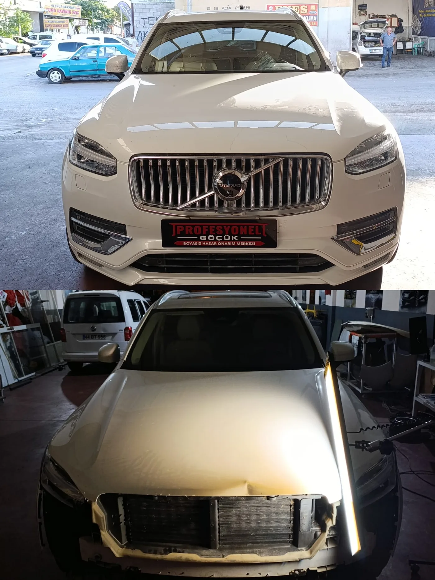 Gaziantep boyasız göçük düzeltme öncesi sonrası - Volvo