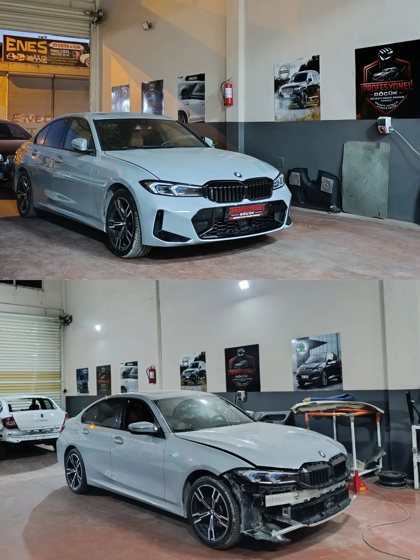 Gaziantep boyasız göçük düzeltme öncesi sonrası - BMW